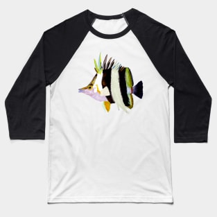 Flutterby, Butterfly Fish Baseball T-Shirt